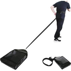 Grantien Weight Sledge, Speed Training Bag with Belt and 3 Adjustable Sandbags, Training Sledge, Unfilled, PVC, Black, 57 x 30 cm