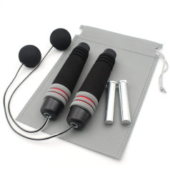 Benvo Weighted Ropeless Jump Rope Crossfit Speed Rope Skipping Rope for Double Unders, Exercise, WOD, Boxing, MMA Beachbody Training Fitness Updated Version