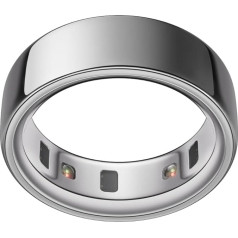 O-u-r-a Ring 4 - Silver - Size 7 - Smart Ring | Measure First with O-u-r-a Ring 4 Sizing Kit | Sleep Tracking Wearable - Heart Rate - Fitness Tracker - Up to 8 Days Battery Life