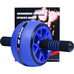 A.F.N.A.L AB-Roller, Bauchtrainingsrad, Fitness für Fitnessstudio und Zuhause, Work-Out-Krafttrainingsgerät mit Kniepolster, 30,5 cm breit, Blau
