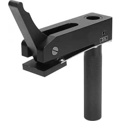 ANKROYU Press Plate Rail, Stainless Steel Woodworking Desktop Pressboard, Quick Toggle Press Clamps, Adjustable Press Plate for Carpenters (19 mm) 3/4 Inch))