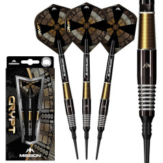 Mission Crypt Black & Gold PVD M2 90% Soft Darts 21 g