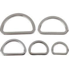 OZXWL 10/50 Stück D-Ring Metallschnalle Taschengurt Verschluss Anschluss Handtasche Gurtband Karabinerhaken DIY Lederhandwerk Kleidungsstück Nähzubehör(Silver,32mm-50Pcs)