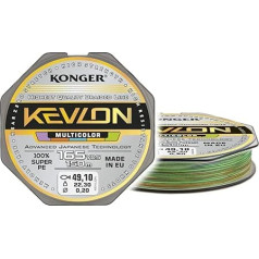 Konger Kevlon Braided Line Multicolour 4-Way Braided Line Fishing Line 150 m 0.12-0.25 mm