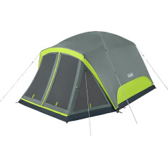 Coleman Skydome Tent with Screen Room & 5 Minute Facility, Weatherproof 4/6/8 Person Tent with Screened Porch, Includes Rain Cover & Carry Bag, PFAS Free Materials