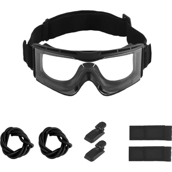 Tenoburian Airsoft Glasses with Clear Lenses, Tactical Glasses for Cospaly Cycling Sports Game