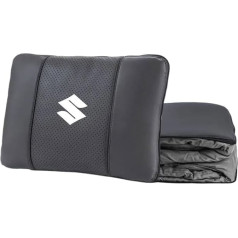 QYPLKJHG Reisedecke Kissen 2 in 1 für Suzuki Wagon R+ 2000-2010, Autokissen Decke mit Auto Logo Reisedecke für Auto Kuscheldecke Auto Decken Kissen Flugzeugdecke Auto Accessoires,B