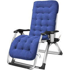 VejiA Zero Gravity Chair, Heavy Duty Zero Gravity Lounge Chair, Sun Lounger with Drink and Phone Holder, Foldable Metal Garden Camp Patio Chair, Portable Lounger