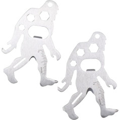 napkery 2 Stück Multi-Tool-Karabiner, Edelstahl-Konstruktion für Wandern, Kajakfahren, Camping, Reisen und Outdoor, Bigfoot Geschenke für Männer und Frauen