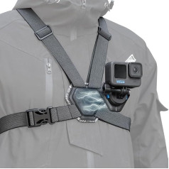 SUREWO Magnetic Quick Release Adjustable Chest Strap Compatible with Go Pro Hero 13/12/11/10/9/8/7/6/5, Black, DJI Osmo Action 5 Pro/4/3/2, Insta 360 ONE R and More