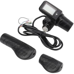 Alomejor E-Bike Display Grip Set, 805 LCD Display Rotary Throttle Grip for Electric Bikes, Scooters with Data Display
