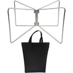 LLINthy Camping Faltbarer Metallständer Tragbarer Metallgepäckträger Eisbox Halter Kühler Ständer für Outdoor Picknicks Angeln