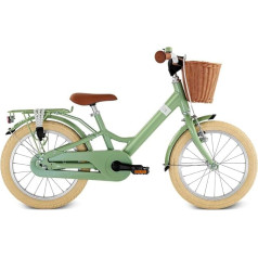 PUKY YOUKE Classic 16 | Kinderfahrrad 16 Zoll | Kinderfahrrad ab 4 Jahren | Retro Kinder Fahrrad mit Korb & Rücktrittbremse | Höhenverstellbar & leicht | Made in Germany