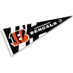 Cincinnati Bengals White Stripes Pennant Banner Flag