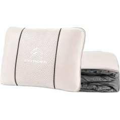 QYPLKJHG Reisedecke Kissen 2 in 1 für Citroen C6 2005-2012, Autokissen Decke mit Auto Logo Reisedecke für Auto Kuscheldecke Auto Decken Kissen Flugzeugdecke Auto Accessoires,White