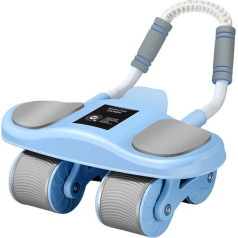 Trainingsrad | Bauchübungsrad 4-Abdominal-Übungsrolle mit Ellbogenunterstützung, Kern-Übungsrolle, automatischer Rückprallplan Crawler, Kerntraining Roller für Kerntraining für tägliche Bauchübungen B