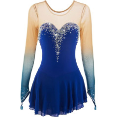 Rinkhockey Langärmliges Eiskunstlaufkleid For Mädchen Und Damen, Atmungsaktiv, Handgefertigt, For Training, Wettkampf