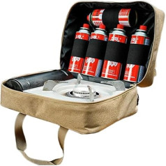 Camping Utensil Bag - Large Capacity Kitchen Utensil Organizer Portable Cutlery Bag | Oxford Travel Bag for Stove Cooking Utensils Waterproof Two Way Zipper Kochgesc