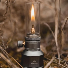 Tragbare Camping-Gaslampe aus Aluminium, Gaslaternen-Kerzenlicht-Set for den Außenbereich, Camping-Kerzenlichtlampe mit Verlängerungsstange for leeren Tank, Isobutangas-Brennstofflicht (Gaslaterne)(Ga