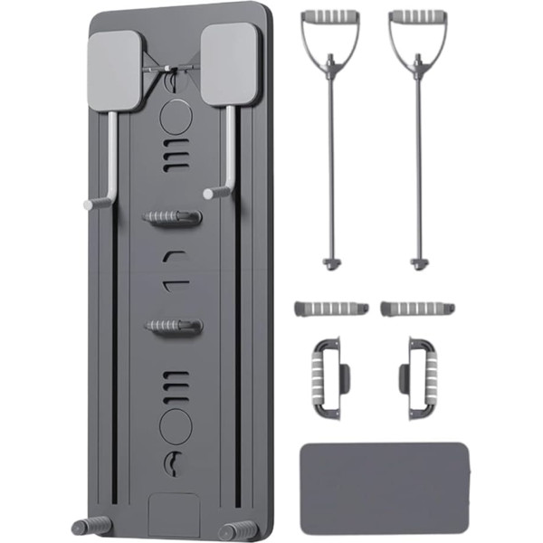 Nexusectar Tragbarer Pilates Reformer | Klappbares Multifunktionales Pilates Reformer Board | Tragbarer Ganzkörpertrainer Mit Bändern Krafttraining Klappbares Trainingsgerät Für Fitnessstudio