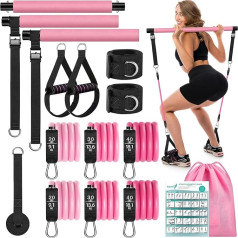 WenYa Resistance Bands Set with Handles for Women, 180 lbs, Latex Fitness Workout Bands with Anklet and Door Handle for Women, Home, Gym, Pilates, Yoga