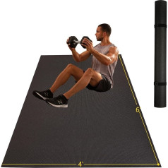 Gsmmatwin Extra dicke, große Trainingsmatte, 7 mm, für das Fitnessstudio zu Hause, rutschfest, langlebig, ideal für Plyo, Gewichte, MMA, Springseil, Cardio, Fitness, schuhfreundlich