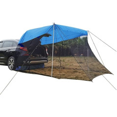 Car Rear Extension Sun Protection Tent Portable SUV Rear Extension Tent Waterproof Anti-UV Truck Awning Pop-up Car Canopy for Self-Propelled Fishing Beach Travel Grill Hiking