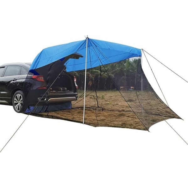 Car Rear Extension Sun Protection Tent Portable SUV Rear Extension Tent Waterproof Anti-UV Truck Awning Pop-up Car Canopy for Self-Propelled Fishing Beach Travel Grill Hiking