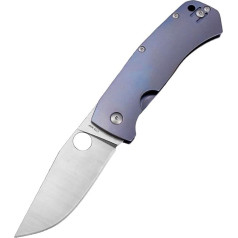 Joa CTS-XHP & TC4 Titanium Folding Knife, 7.8 Inch Pocket Knife, Small Steel Outdoor Survival Knife, Edc Neck Knife, Multi Hunting Knife, Sharp One-Handed Knife with Clip, Blue, Gift for Men, Fancy