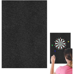 keloppasit Dart Board Backing Wall Protector, Wall Tiles Dartboard Surround Protector Large Black Backer Backboard Surround for Men Adults Kids Classroom Offices Garage Outdoor