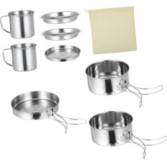 Milisten 1 Satz Camping Kochgeschirr Set Teiliges Outdoor Kochset für Personen für Camping Picknick Wandern und BBQ Aktivitäten