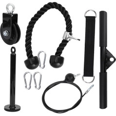 PerGar DIY-Fitnessgeräte, 9-teiliges Fitnessgeräte-Set, Heim-Fitnessgeräte, Seilzugsystem, Übungsarm-Krafttrainingsgeräte