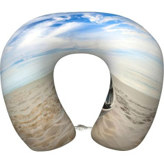Travel Pillow for Boat Beach Sunrise Airplane Travel Pillow Memory Foam Suitable for Airplane Sleeping Travel