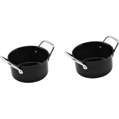 TOYANDONA BBQ -Topf im Freien Campingtöpfe Kochen Campingtopf aus Edelstahl Kochtopf mit Antihaftbeschichtung Outdoor-Kochgeschirr Suppentopf Rostfreier Stahl Black