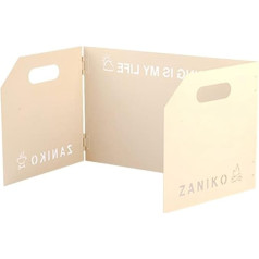 Kznifmk Faltbare Windschutzscheibe, für Campingofen, Windschutzscheibe, 3 Platten für Außenbereich, Picknick, Küche, 1 Stück C