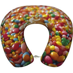 Lebkuchenmann Candy Print Reisekissen, weiches stützendes Nackenkissen für Reisen, neutrales Memory-Schaum-Nackenkissen