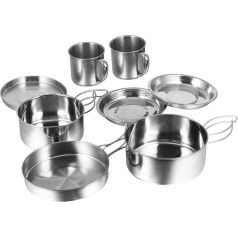 TOYANDONA 1Satz Outdoor Camping Kochgeschirr Tragbares Teiliges Kochgeschirr für Picknick und Reisen Platzsparend für Outdoor Aktivitäten Wie