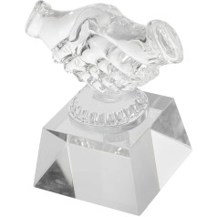 HLUONGTN Trophäe Medaille Auszeichnung Trophäerative Preis Trophäe Handgeformte Preis Trophäe Delicate Crystal Trophy/Transparent/8.50X8.50X5.50Cm