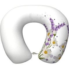Lavendelblüten-Reisekissen, Memory-Schaum-Kissen, geeignet für Flugzeug, Schlafen, Reisen