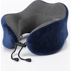 Travel Pillow - Ergonomic Design Memory Foam Pillow - Neck Pillow for Plane, Train or Car