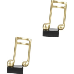 SWAYVES 2 Stück Musik Trophäe Kleine Musiknote Musiknote Figur Stab Ornament Kunstharz Trophäe Desktop Trophäe Spaß Trophäe