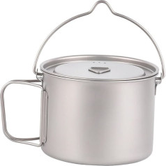 Perfeclan 900ml Outdoor Pot with Lid Hanging Pot Travel Mug Portable Drinking Cups Mugs Outdoor Coffee Cups for Fishing