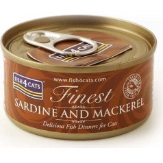 Fish4Dogs Fish4cats labākās sardīnes ar skumbriju 70g