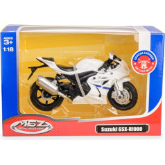 Daffi Motocikls 1:18 suzukix sti 20 gsx-r1000 balts