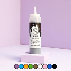 Super Drip Black Cake Icing, Chocolate Cake Melts, 300 g Drip Cake Glaze for Cakes, Biscuits, Ice Cream, Muffins, Cakes and Much More – Cake Drip Bottle Icing Decoration – Black