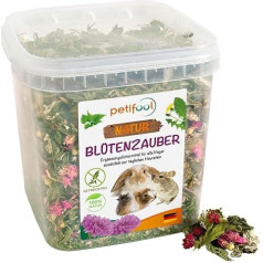 petifool Blütenzauber (flower magic), 360 g, supplementary feed for rodents, natural rodent feed for rabbits, guinea pigs, hamsters, chinchilla & more, no artificial additives, 100% natural, species-appropriate feed