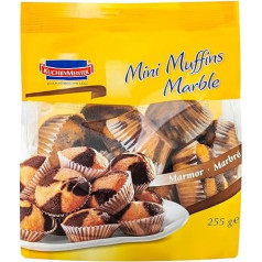 KuchenMeister Mini Muffins Marble | in Bag 255 g | Loose, Juicy Marble Muffins | Mini Format | Perfect for in Between & On the Go | (1 x 255 g)