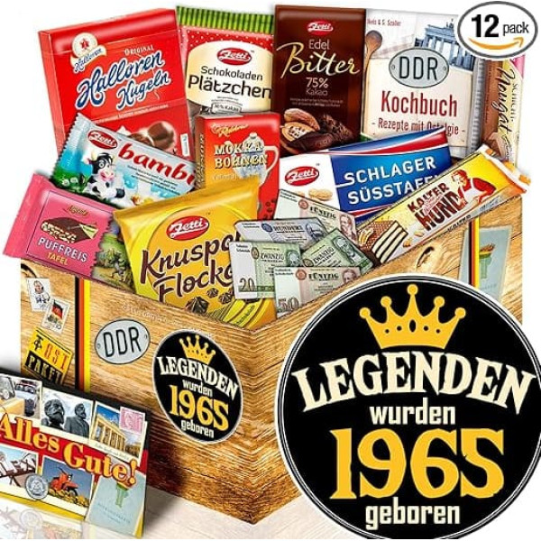 Legends 1965 ++ Gift for Men for Birthday ++ Nostalgia Box Chocolate L