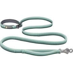 Ruffwear, Roamer Bungee Dog Lead for Running, Cycling or Hiking, Can Be Used by Hand or Without Hands, Rock Green, 5.5-7ft