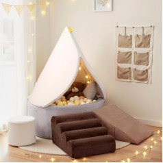 BanaSuper Foam Building Blocks for Children, XXL Soft Building Blocks Baby for Climbing, Soft Building Blocks Climbing Arch, Play Tent with Ball Pit (no Ball), Children's Indoor Tent, EN71 Certified